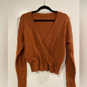 Women’s splendid orange thermal wrap top size XS